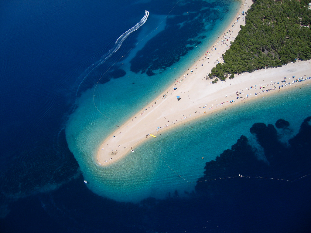 Zlatni Rat beach, Brač (Kroatië)