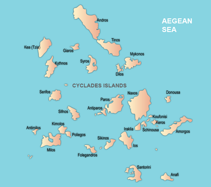 kaart cycladen