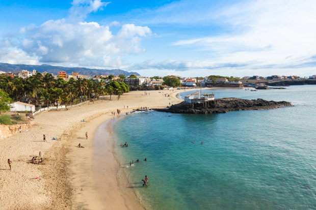 Tarrafal beach in Santiago island in Cape Verde - Cabo Verde